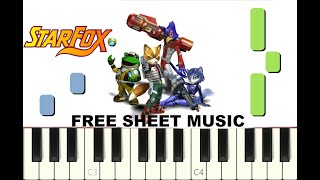 CORNERIA from STAR FOX, Nintendo, Piano Tutorial with free Sheet Music (pdf)