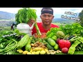 MUKBANG LALAPAN MENTAH DI ATAS GUNUNG - BATANG PEPAYA, PARE, JENGKOL, TIMUN, LENGKAP SEMUA GAES.!!