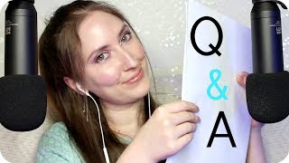 ASMR Pure Whispering, Close Up Ear to Ear Q&A 💙 Name, Triggers, ASMRtists, Makeup etc.✨ Relaxation