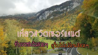 ขับรถชมวิวข้างทางในสวิตเซอร์แลนด์ ชมใบไม้เปลี่ยนสีในสวิส Swiss autumn