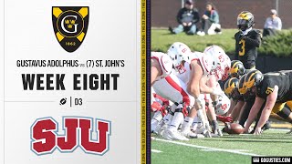 Gustavus Adolphus vs. #7 Saint John's Highlights | D3 College Football 2023