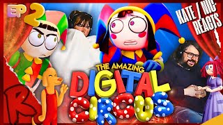 THE AMAZING DIGITAL CIRCUS - Ep 2: Candy Carrier Chaos! - @GLITCH | KATE AND NIC REACT