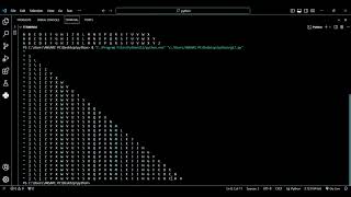 How to make alphabet triangle pattern coding using python|| #python #coding #pattern #design