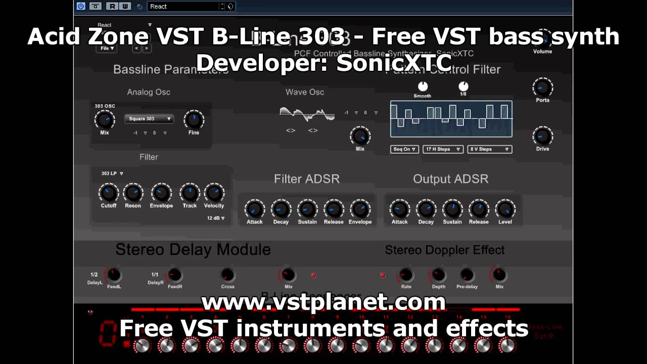 Free VST - Acid Zone VST B Line 303 - Vstplanet.com - YouTube