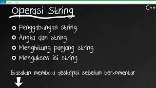 Tutorial C++ 12 Operasi String