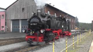 (HD) 2-10-2 Steam (Great Sound) Fichtelberg Railway (SDG) 1953 locomotive.