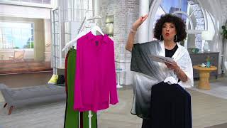 G.I.L.I. Tie Front Shirt on QVC