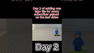 Day 2 of adding 1 Lego tile for every subscriber!!! #lego