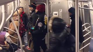 R160 (C) Train transfer announcement at Broadway Junction with the (M) Train transfer