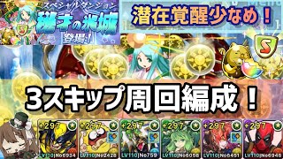 【パズドラ】秘才の氷城！3スキップ簡単周回編成！