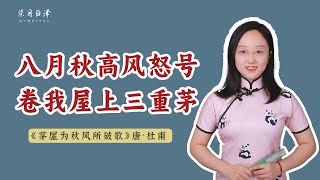 中國唐代詩人杜甫《茅屋為秋風所破歌》全文講解，八年級下必背古詩