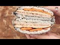 folded kimbap tik tok korean tortilla hack relaxing home cooking