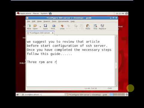 HOW TO CONFIGURE SSH SERVER IN RED HAT ENTERPRISE LINUX -5 HOW TO CONFIGURE SSH SERVER IN RED HAT ENTERPRISE LINUX -5