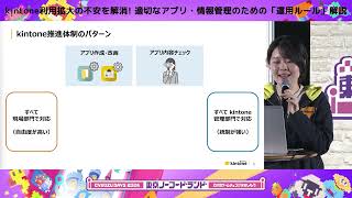 【Cybozu Days 2024】kintone利用拡大の不安を解消! 適切なアプリ・情報管理のための「運用ルール」解説