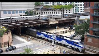 Chicago Metra Rush Hour Trains 2025! - 45 Minutes - 4K