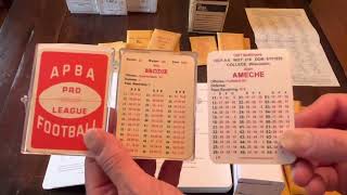 Identifying vintage APBA Football cards: Chart unravels the mystery of original pre-1984 season sets