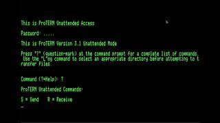 ProTERM 3.1 Unattended Access Mode