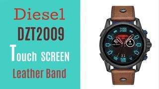 Diesel DZT2009 - Diesel Men's Stainless Steel Touchscreen Watch with Leather Band Strap