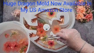 #2022 Huge Resin Dragon Flower Nightlight *MOLD NOW AVAILABLE IS USA*