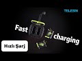 GoPro İkili Şarj Cihazı +2 ADET Yedek Batarya Fast Charging GoPro Hero12 , Hero11 ,Hero10,Hero9Black