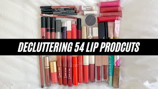 Decluttering 54 Lip Products + Swatches