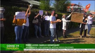 Apoderados del Liceo Camilo Henríquez apoyan huelga legal de profesores | ESPECIAL COVID-19