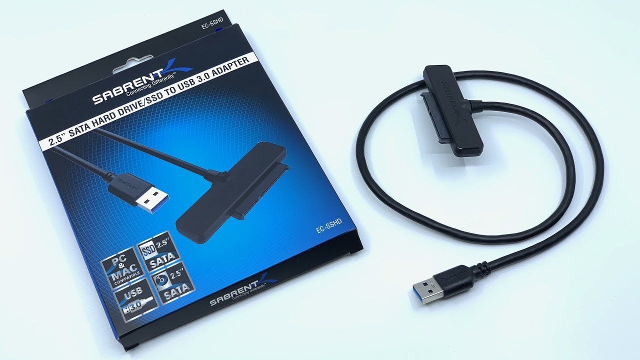 Sabrent 2.5" SATA Hard Drive/SSD To USB 3.0 Adapter - YouTube