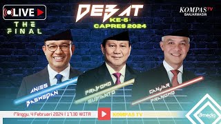 LIVE - DEBAT TERAKHIR CAPRES 2024 : Anies-Imin X Prabowo-Gibran X Ganjar-Mahfud - PILPRES