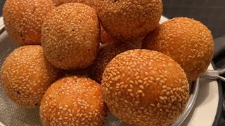 Sesame Seed Ball Recipe - របៀបធ្វើនំក្រូចអោយបានស្រួយខាងក្រៅទន់ខាងក្នុង