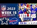 Dallas Cowboys vs Buffalo Bills FINAL Week 15 FULL GAME 12/17/2023 | NFL Highlights Today