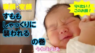 【新生児】すもものしゃっくりと寝顔の詰め合わせ