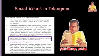 Comprehensive Guide to Social Issues in Telangana for TSPSC Group 1 Mains |