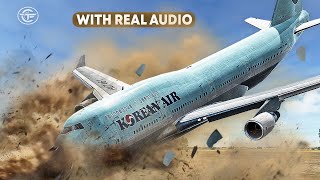 Boeing 747 Crashes in Guam | The Terrifying Story of Flight 801 (Real Audio)
