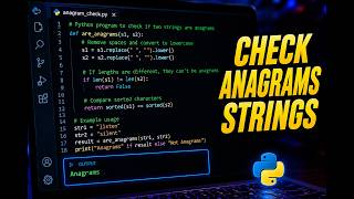 Check Anagram Strings in Python | Easy Trick 🔥