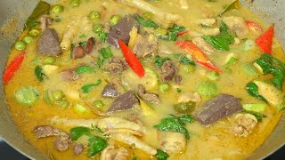 แกงเขียวหวานไก่  นำแกงสีสวยมะเขือไม่ดำต้องทำแบบนี้ Thai Green Curry