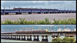 The 2 Long Railway Bridges of Mumbai - Local Trains over the Vasai and Vashi Creeks!