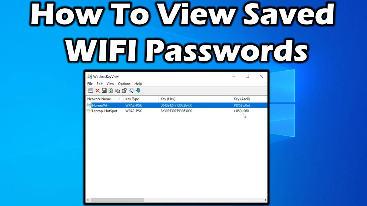 How To View All Saved WiFi Passwords - YouTube