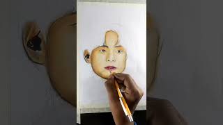 bts V drawing with oil pastels || oil pastel drawing || #shorts #bts #viral || easy for beginners