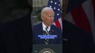 Biden SNAPS after forgetting who he's introducing