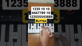 Butter song on piano easy with numbers | BTS song #shorts #ytshorts #BTS_songs