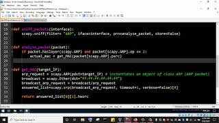 Malicious Python 3 Programming: ARP Spoofing Detection Tool - function_sniff_packet