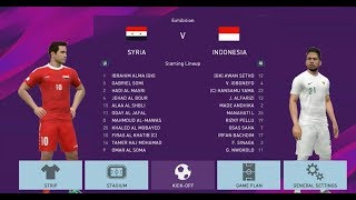 SYRIA VS INDONESIA (FRIENDLY MATCH) PES 2017 PC