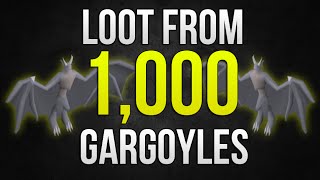 OSRS Loot from 1,000 Gargoyles (Drop Table Update) Includes Calcs (~800K gp/hr)