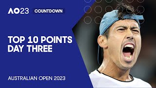 Top 10 Points | Day 3 | Australian Open 2023