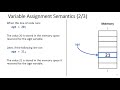 V03 - Variables - Declaration, Assignment/Initialization, and Access