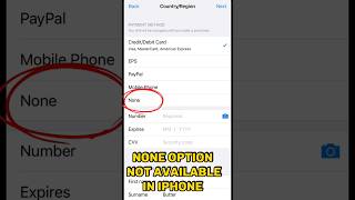 None Option Not Available In apple id || problem solved