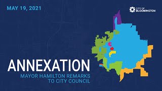 Mayor Hamilton's Remarks to City Council on Annexation–May 19, 2021