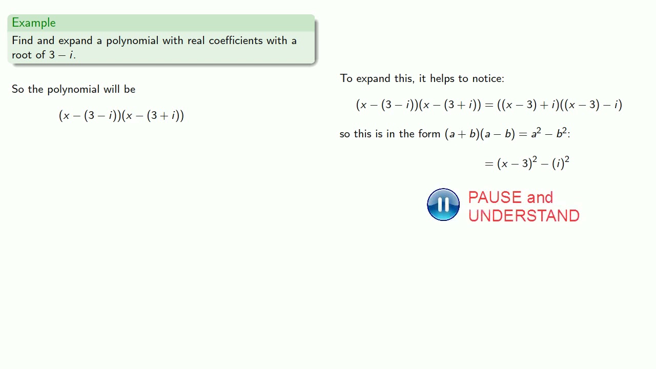 Polynomials From Roots - YouTube