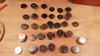 Coin Roll Hunting Canadian Quarters... Collection Dump! Medallions and NIFC found!