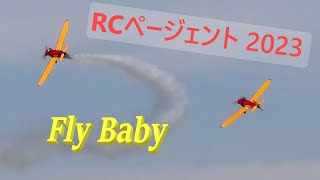 RCページェント 2023 2日目 ①　オープニングフライト　1/2スケール フライベイビー タンデム飛行